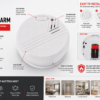 powerplus battery operated smoke alarm – photoelectric fire detector for homes & apartments